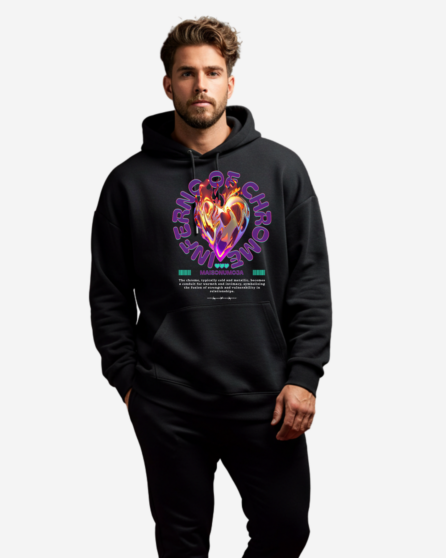 Inferno of Chrome Oversized Hoodie